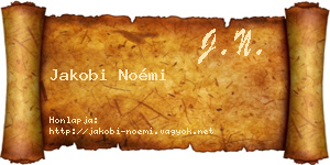 Jakobi Noémi névjegykártya